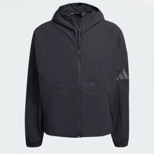 NWT Adidas MYSHELTER Water-Repellent Windbreaker Jacket - Black S